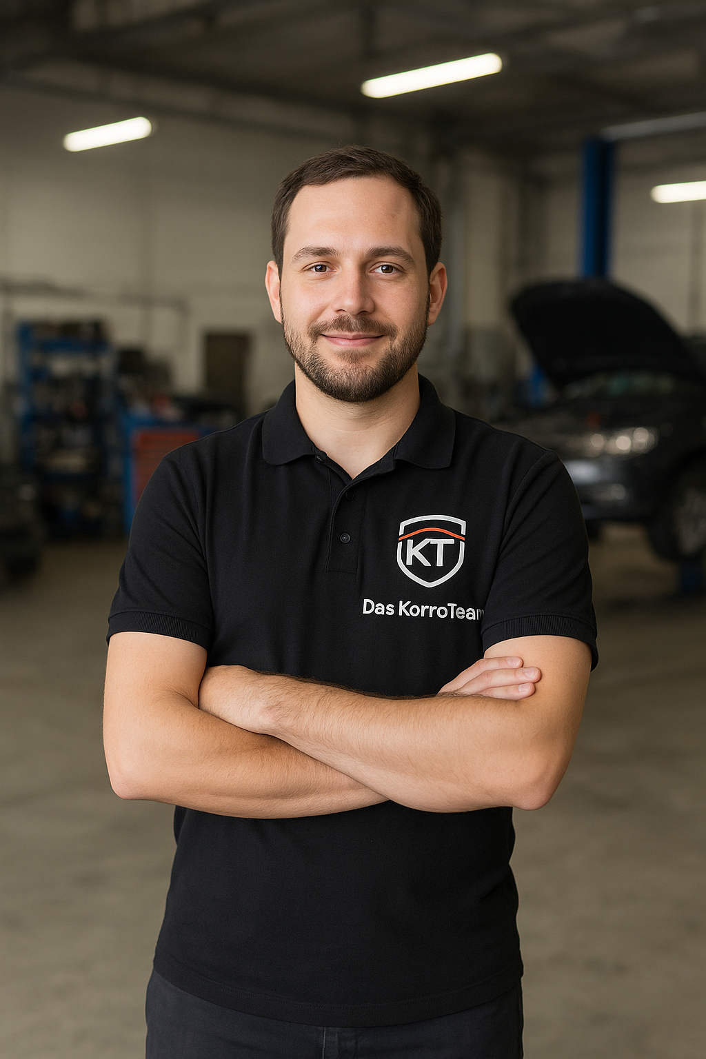 Arbeiten am Fahrzeug in der Werkstatt